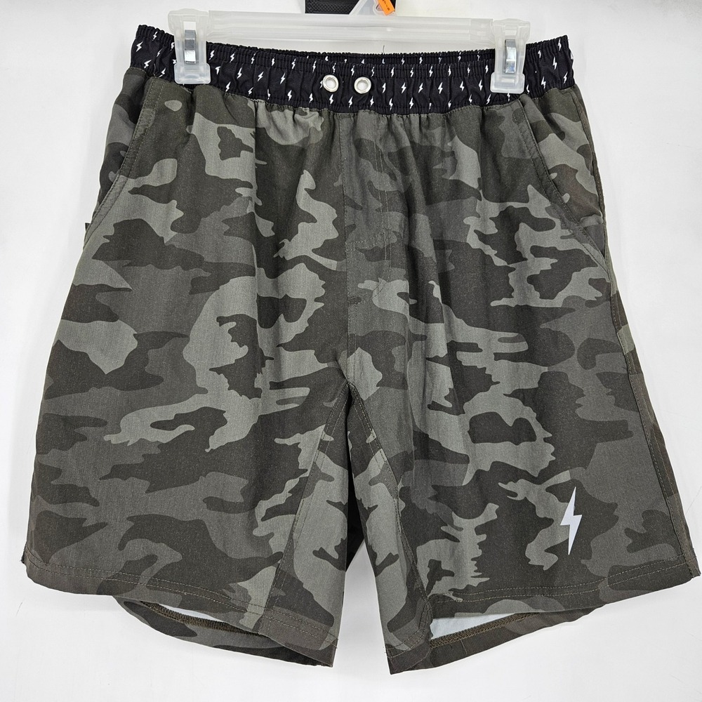 Bruce Bolt Shorts Mens Large Baseball Running Activewear Unlined Training Camo